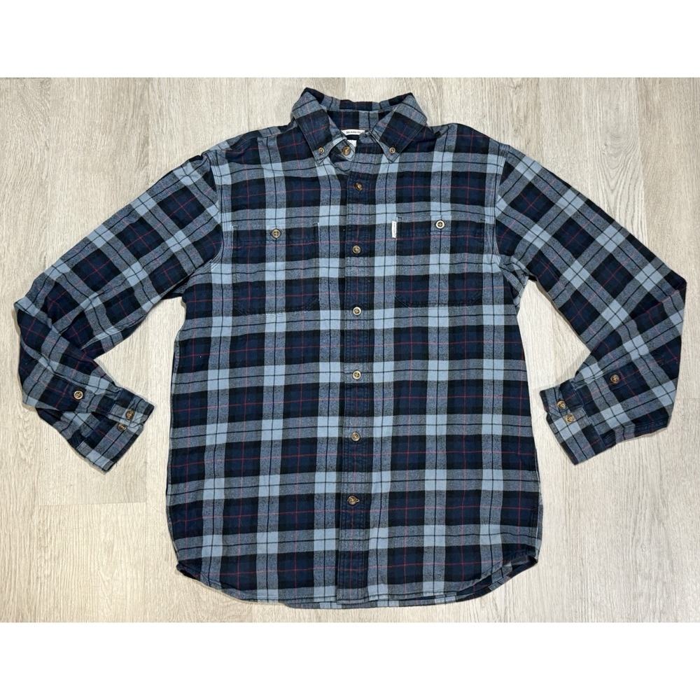 Carhartt Relaxed Fit Plaid Flannel Shirt Men's Medium Heavy Cotton 102217 412